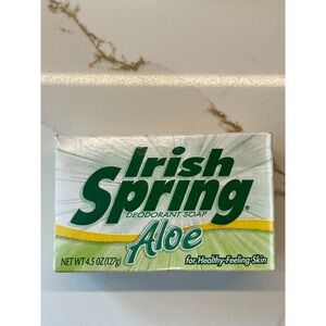 Vintage Irish Spring Aloe Deodorant Bath Soap‎ Bar 4.5 oz Scented New Sealed